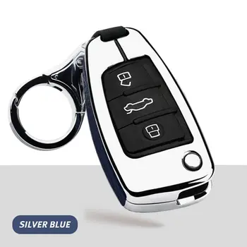 Custodia/cover per Chiave/telecomando in lega di zinco per Audi A1 A3 C5 Q3 B6 B7 A4 A5 A7 A8 Q5 Q7 R8 TT S5 S6 S7 S8 SQ5 RS5 portachiavi conchiglia 6 Custodia/cover per Chiave/telecomando in lega di zinco per Audi A1 A3 C5 Q3 B6 B7 A4 A5 A7 A8 Q5 Q7 R8 TT S5 S6 S7 S8 SQ5 RS5 portachiavi conchiglia - Copertura della cassa chiave dell automobile in lega di zinco per Audi A1 A3 C5