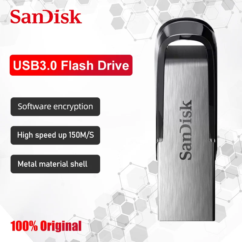 Sandisk-pen drive usb 100% original, tamanho 3.0 gb, memória de alta ...
