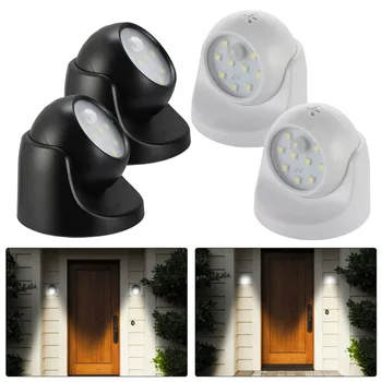 

2pcs 360 Degree Motion Sensor Nightlight Corridor Wall Night Light Wireless Security Closet Hallway Light