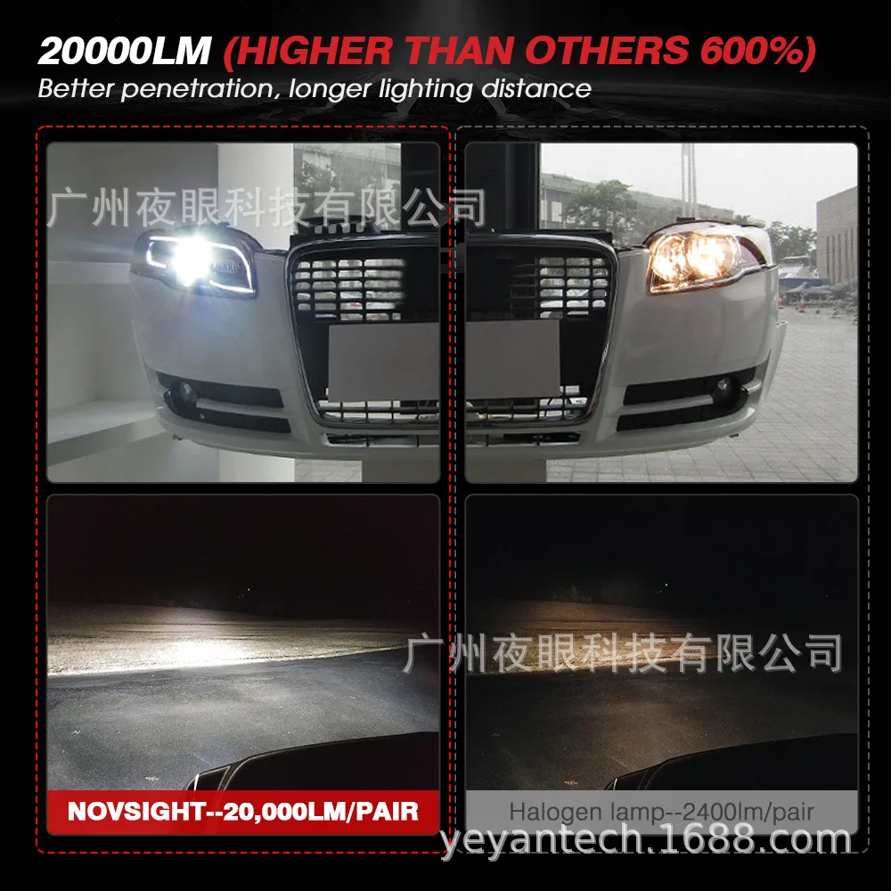 Novsigh H11 светодиодный H7 H4 лампы фар автомобиля 12V 9005 9006 10000LM 60W 6500K лампы автомобильный комплект головных фар для мотоцикла