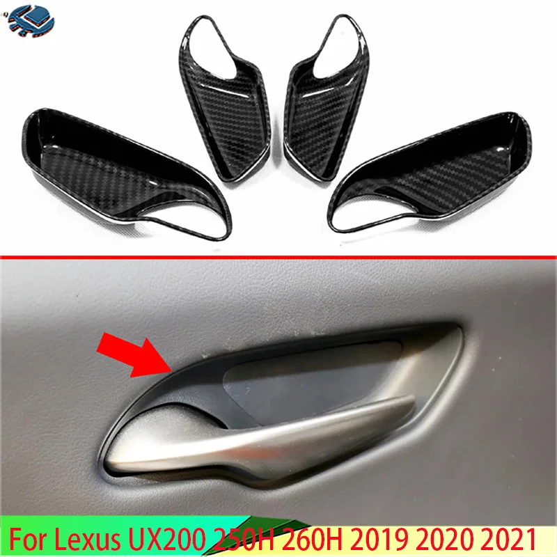 

Для Lexus UX200 250H 260H 2019 2020 2021 автомобильные аксессуары ABS хромированная, для внутренней дверной ручки Крышка для захвата чаши отделка вставка рамка