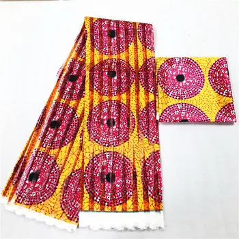 

4+2yards satin silk organza material african wax print style soft silk fabric pretty organza satin fabrics for women dress