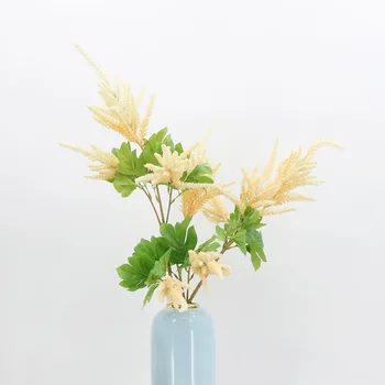 

Wedding 3 Head Leaf rou reaes Artificial Plants Home Soft Wedding Road Lead Artificial Flower Astilbin