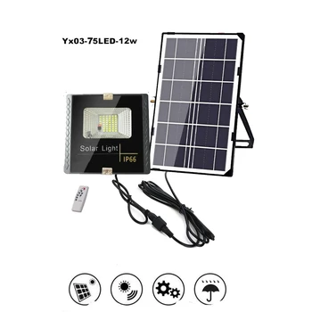 

100/75 Led Solar light lamp floodlight LEDs Outdoor Waterproof Powered Waterproof Wall for Garden Yard Path Decoration indoor re