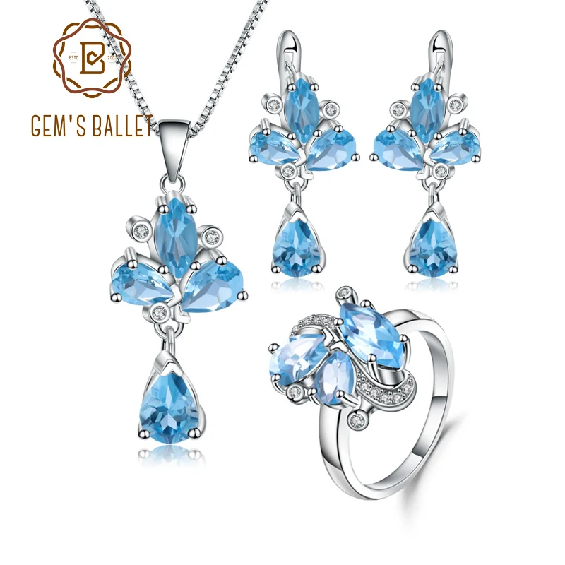Colgante de plata con topacio azul y piedras preciosas, collar hecho a mano, joyería bohemia, regalo para ella, colgante con piedra natal de cristal azul - España Colgante de plata con topacio azul y piedras preciosas, collar hecho a mano, joyería bohemia, regalo para ella, colgante con piedra natal de cristal azul - España