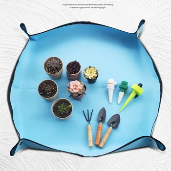 

50x50cm Plant Change Thicken Pad Reusable Waterproof Basin Land Cushion Square Gardening Mix Soil Lock Design Mat Flower Pot