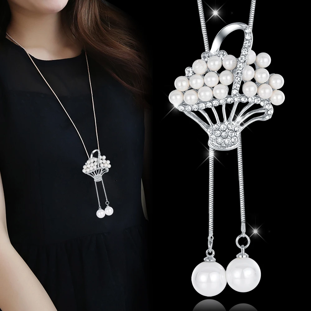 Длинное ожерелье s& Кулоны для женщин макси Кольер Femme Геометрическая цепочка модное ожерелье массивные аксессуары ювелирные изделия - Окраска металла: Basket