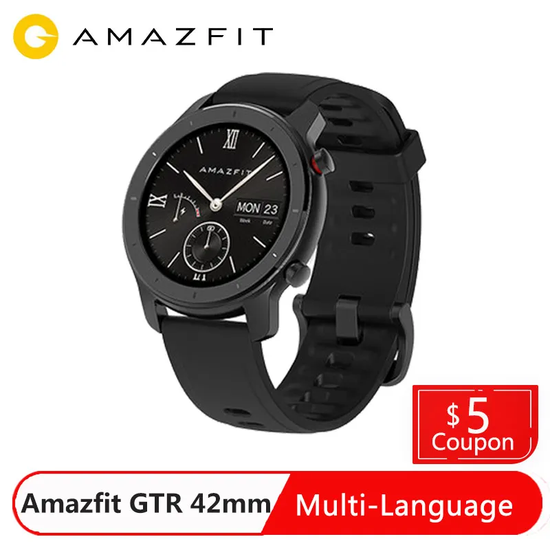 Глобальная версия Huami Amazfit GTR 42 мм Смарт часы 5ATM водонепроницаемые 12 спортивных