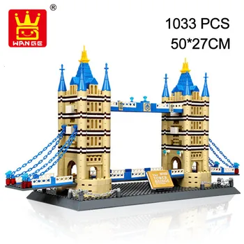 

5215 Wange Architecture The Tower Bridge Model Building Blocks Enlighten Figure Toys For Children