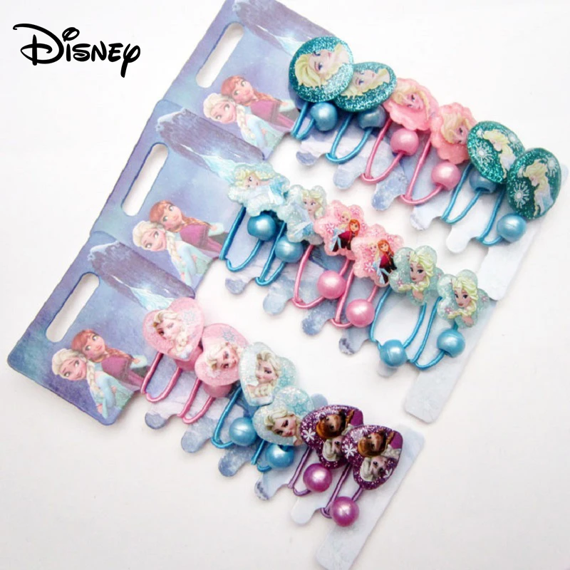New Girls Frozen 2 Elsa Princess Disney Hairs Accessories Kids Birthday Gifts Hairs Rope Cute Cosmet