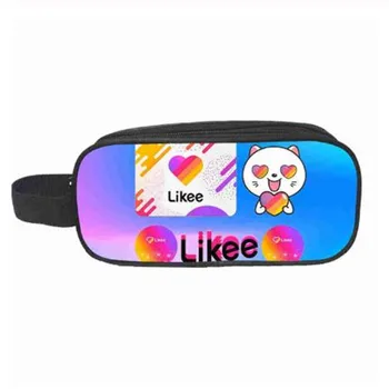 

LIKEE Cosmetic Bag 3D Print Llkee Video App Pencil Case Zipper Stationery Bag Russia Stype Storage Pouch Makeup Box for Women
