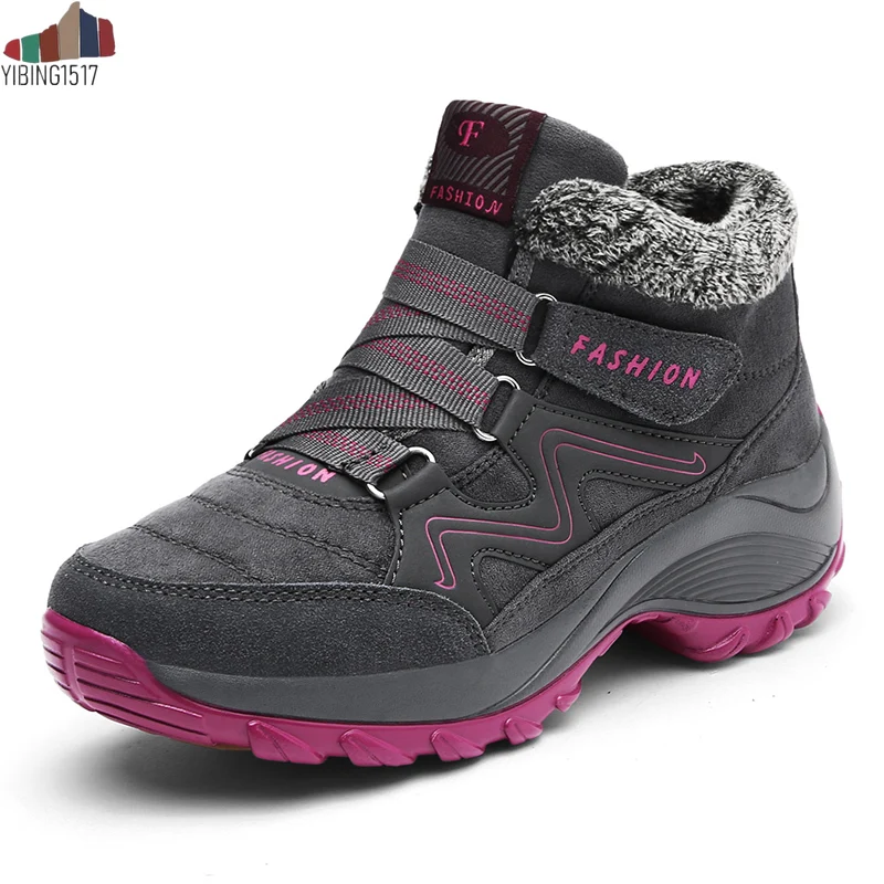 Г. Зимние женские зимние ботинки женские Теплые ботильоны с толстой подошвой женские водонепроницаемые ботинки на высокой танкетке резиновые походные ботинки 6139