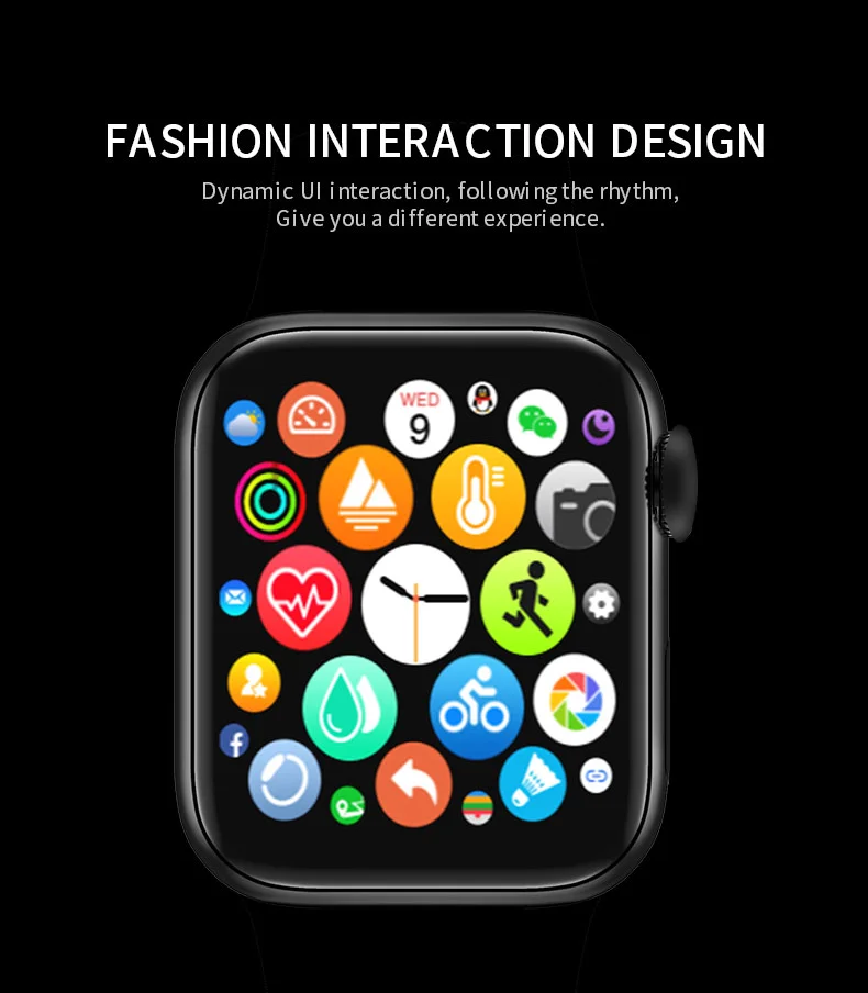 Wearpai Bluetooth W58 Смарт-часы 1," ips полный сенсорный экран для сердечного ритма телефон Smartwatch будильник совместим с ios iPhone