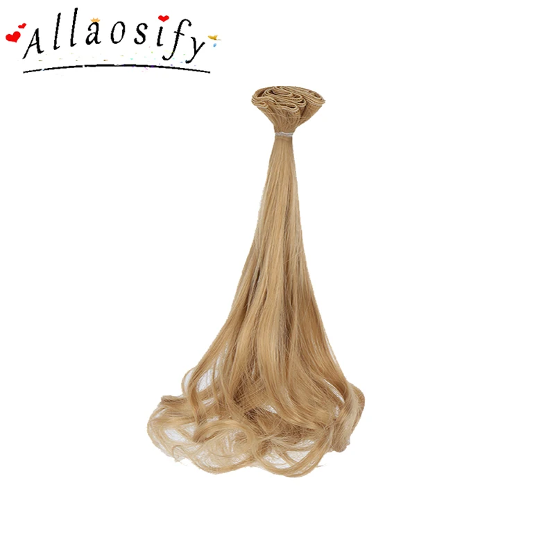 Allaosify Long Straight High Temperatur Fiber Brown Golden Wine Black 30 *100cm DIY BJD Doll Wigs | Игрушки и хобби