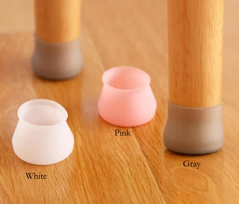 

For 28-40mm dia use chair feet pads black Silica rubber foot floor scratch noise proof protector furniture steel tube cover cap