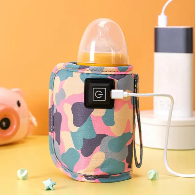 USB Milk Water Warmer Travel Stroller Insulated Bag Baby Nursing Bottle Heater Aman Perlengkapan Anak-anak untuk Outdoor Winter 1