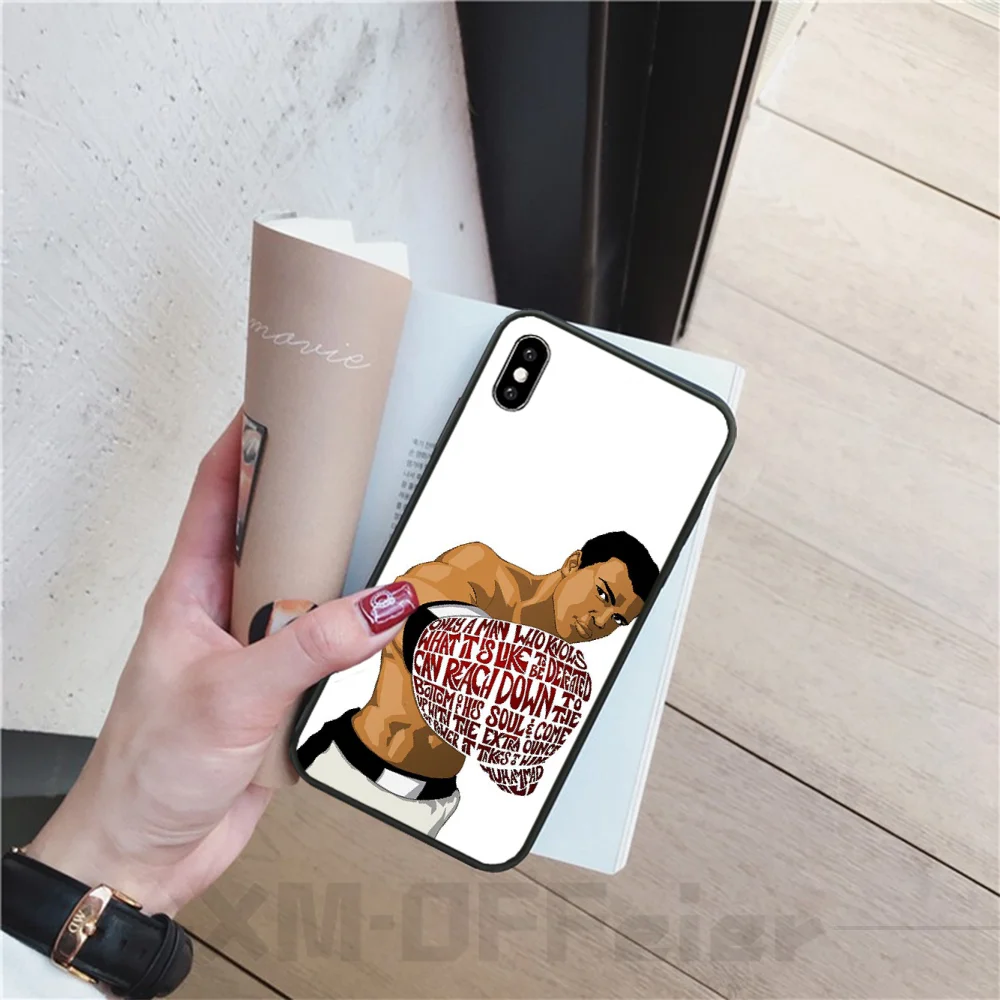 Muhammad Ali boxing Black Soft Shell Phone Case Capa for iPhone 11 pro XS MAX 8 7 6 6S Plus X 5 5S SE XR cover | Мобильные телефоны