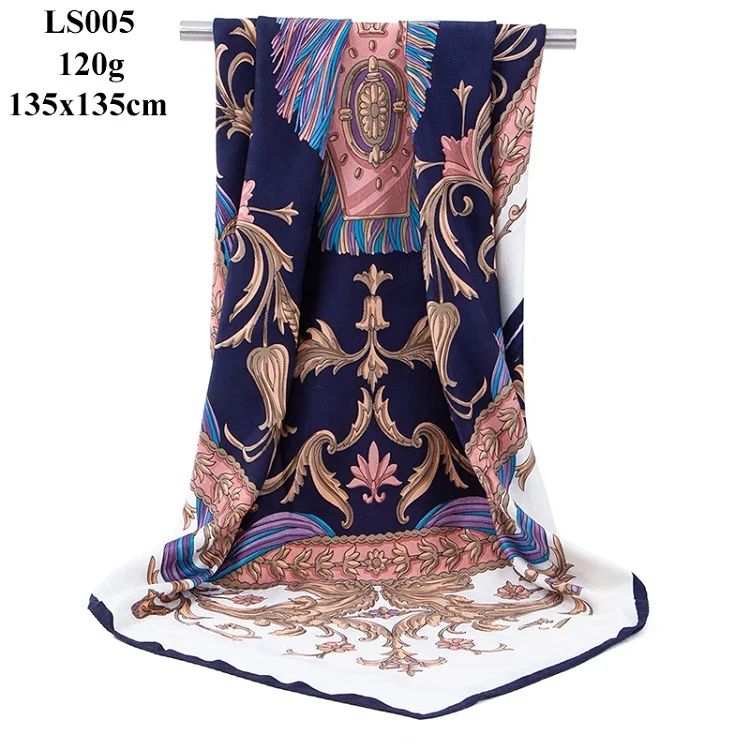 LS005 women scarf Портной Смит большой квадратный размер шарф женский модный дизайнерский большой размер шейный шарф осень зима хиджаб шаль шарфы для женщин - Цвет: LS005 women scarf