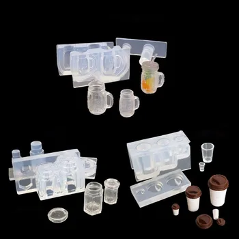 

Drink Bottle Coffee Cup Honey Jar Resin Silicone Molds Epoxy Resin Jewelry Tools