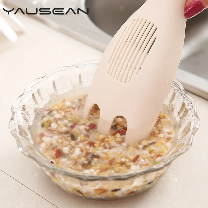 Creative PP colander Rice Beans Peas Washing Filter Strainer Rice spoon Household filter Kitchen cleaning gadget Bean drainer
