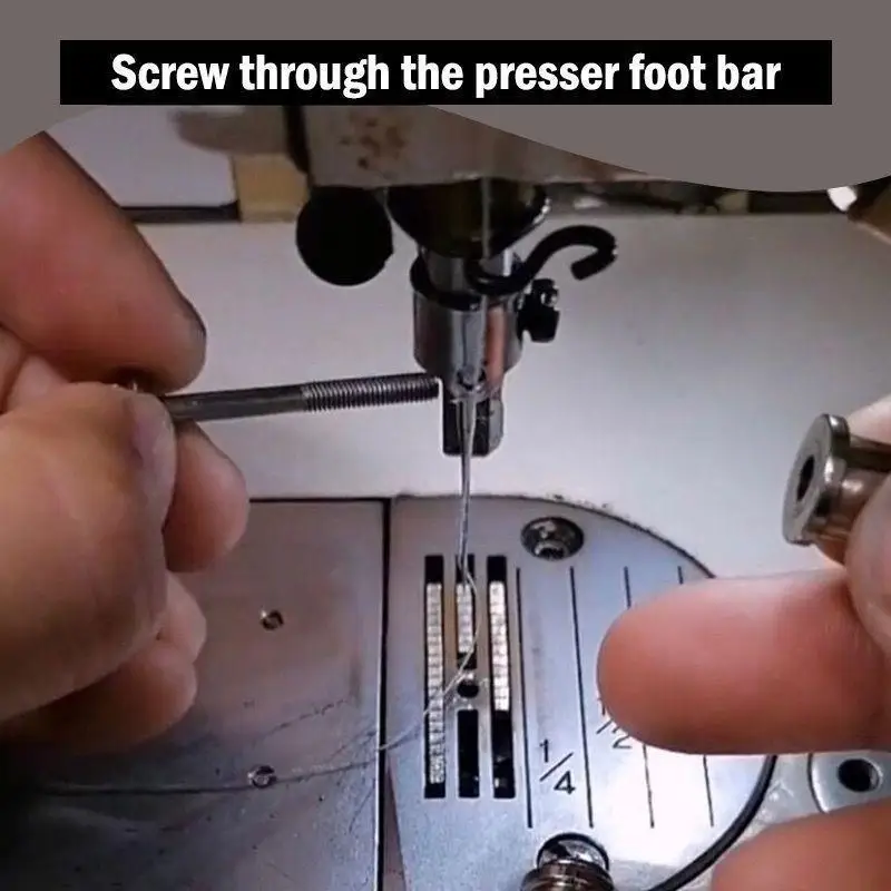 illuMMW Morsetto per piedino a molla accessorio regolabile per macchine da cucire industriali cambio rapido del piedino 