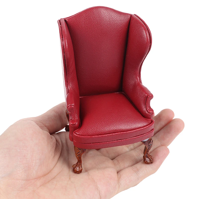 

1:12 Dollhouse Delicate Mini Furniture Leather Sofa With Pedal Doll House Furniture Decor