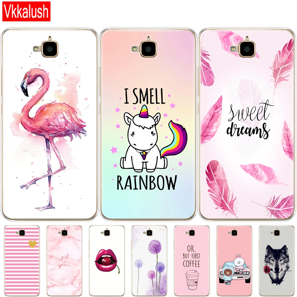 

case for Huawei Honor 4C Pro Case Honor 4C Pro Cover Soft Silicon shell Case for Huawei Y6 Pro 2015 Case TIT-L01 TIT-TL00 Phone