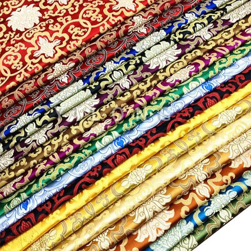 50*75 см шелк атлас богатая Дамасская парча антикварная Cheongsam ткань диван подушка