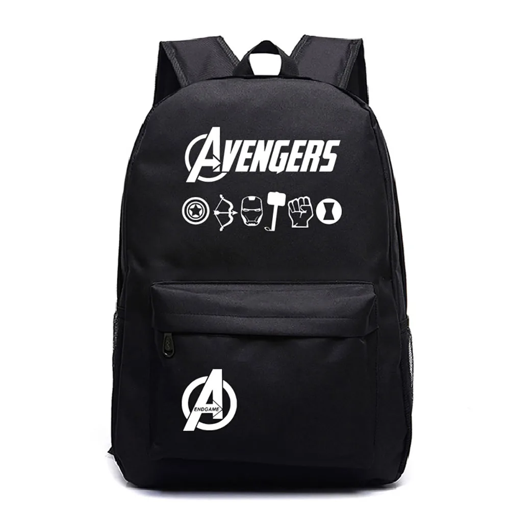 2021 New Disney Schoolbag Avengers Hero Backpack Black Cute Cartoon Breathable Wearable Student Schoolbag