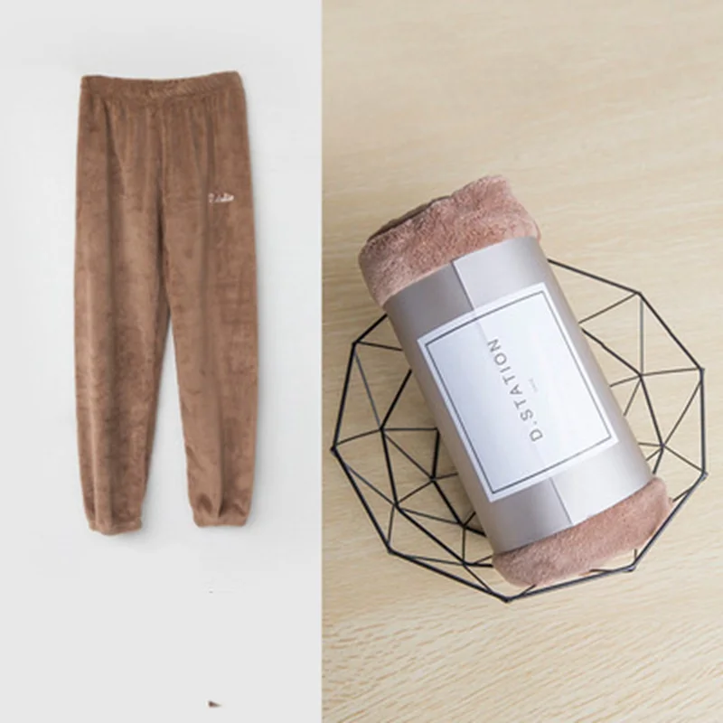 COOTELILI Teenager Girl Boy Winter Pants Fleece Thicken Warm Trousers Kids Boys Girls Home Pants Children Clothes Fashion (13)