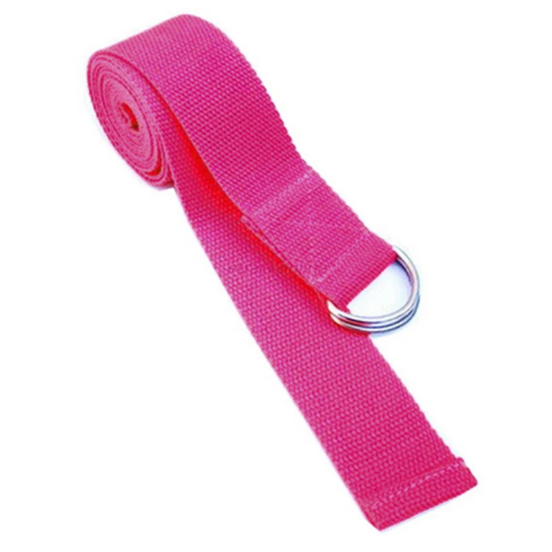 Yoga Stretch Strap D-Ring Buckle Belts Gym Fitness Equipment Women Shaped Weight Loss Tools Durable Cotton Exercise Belts Rope