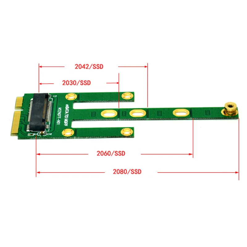 MSATA к M.2 NGFF конвертер адаптеров карты 6,0 ГБ/сек. NGFF M.2 SATA-Bus SSD B Ключ к mSATA Male Riser M.2 адаптер для 2230-2280 M2 SSD