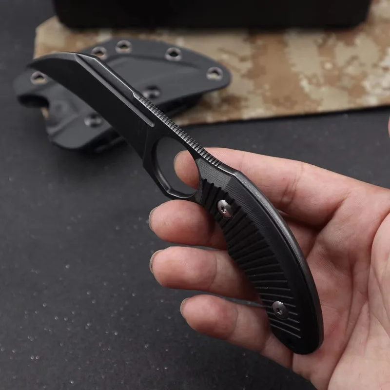 HS инструменты на открытом воздухе тактический нож Karambit кемпинг выживания Охота коготь ножи многоцелевой инструменты DC53 лезвие охотника ножи