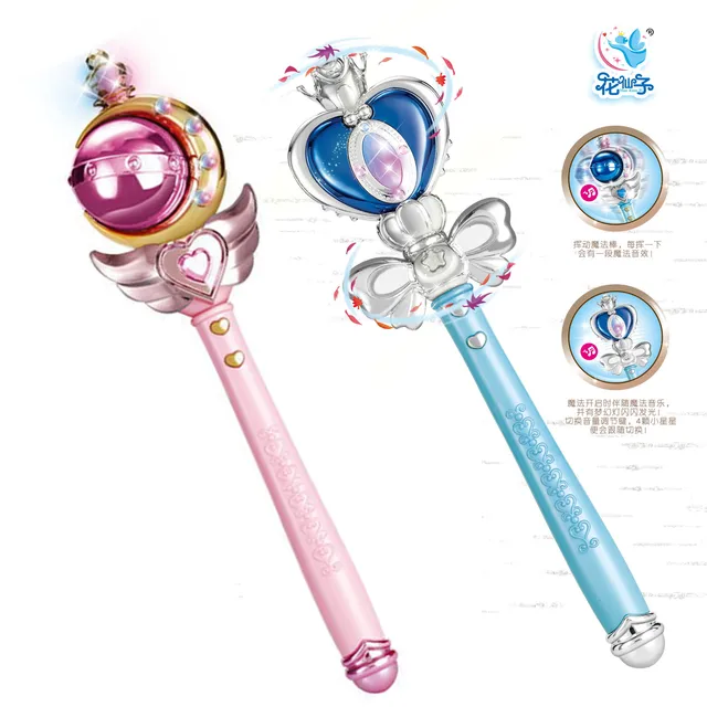 2020 New Flower Fairy Large Magic Wand Led Light Music Little Magic Fairy Princess Fairy Wand Girl Toy Gift 3