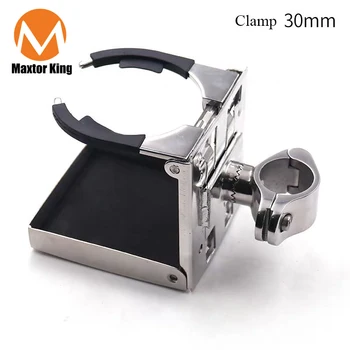 

MK Stainless Steel Adjustable Folding Cup Drink Holder with 30MM Clamp Marine Boat Truck RV Set Boat Accessories