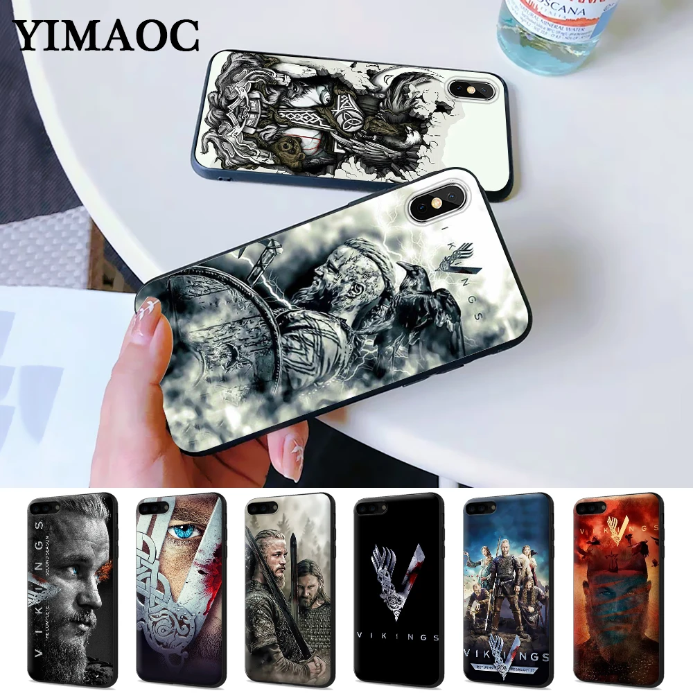 

Vikings Series lovely Silicone Case for iPhone 5 5S 6 6S Plus 7 8 X XS Max XR