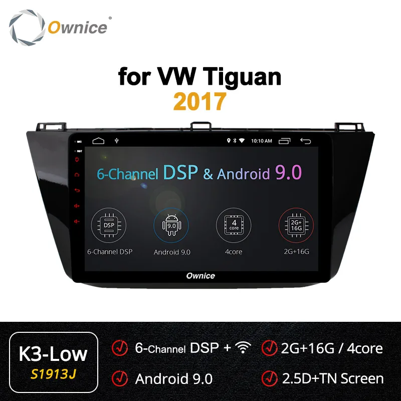 S1913 K3-Low Ownice k3 k5 k6 Octa 8 ядерный Android 9,0 Автомобильный gps ПК для VW Tiguan L Радио мультимедийный плеер 360 панорама Оптический 4G LTE DSP - Цвет: S1913 K3-Low