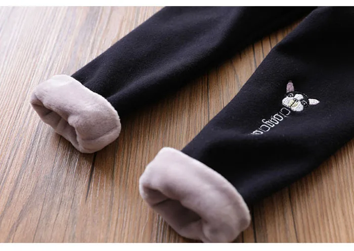 Wechat/деловые AliExpress товары; Детские Бархатные леггинсы Wang теплые штаны с рисунком детские леггинсы INS