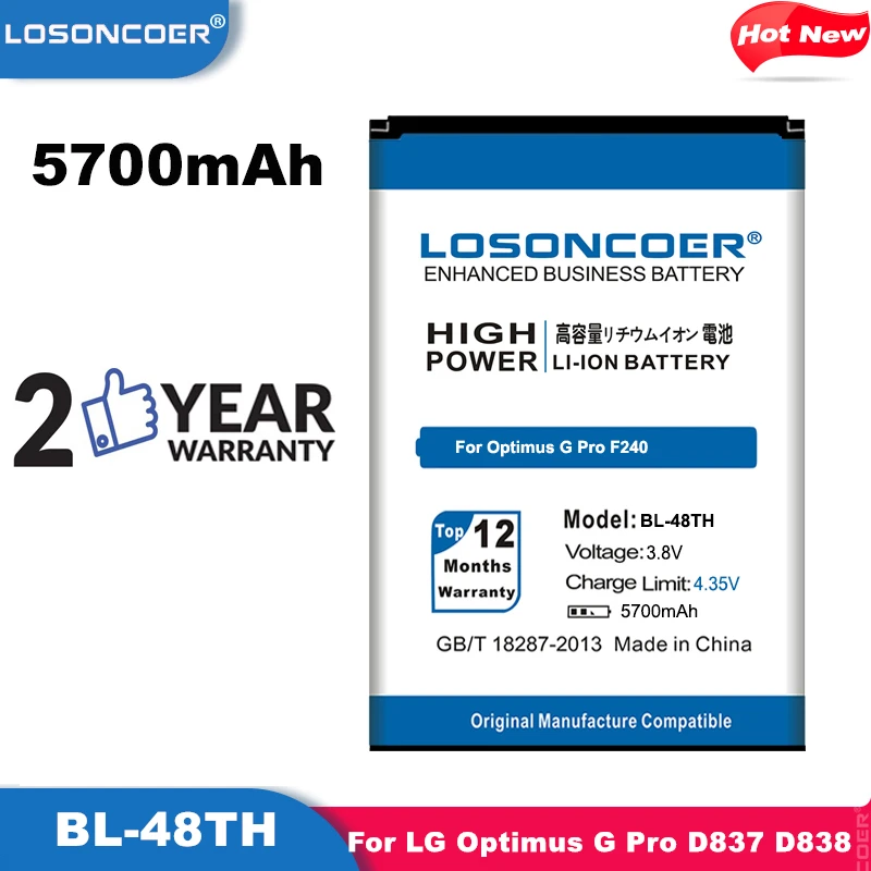 Bl 48th Bl 47th 5700mah Battery For Lg Optimus G Pro D7 D8 E986 D686 F240 F310 E985 F240l F240k F240s L 04e E980 E940 E9 Mobile Phone Batteries Aliexpress