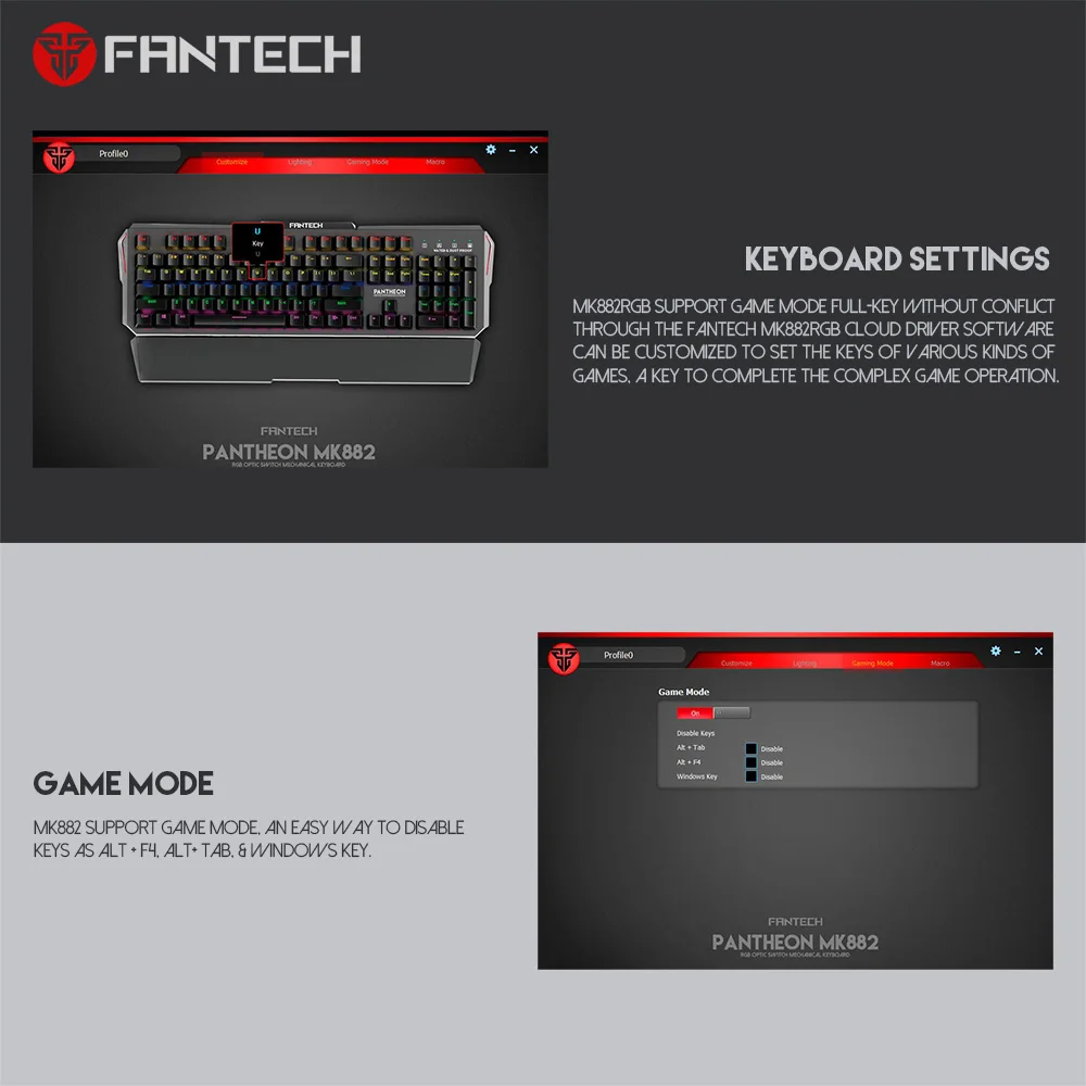 Fantech MK882 оптическая осевая механическая клавиатура водонепроницаемая и Пыленепроницаемая английская профессиональная игровая клавиатура для Keybord Gamer