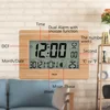 FanJu FJ3530 LCD Digital Wall Clock Alarm Big Size Number Multifunction Temperature Table Clocks Bedside thermometer Large clock 4