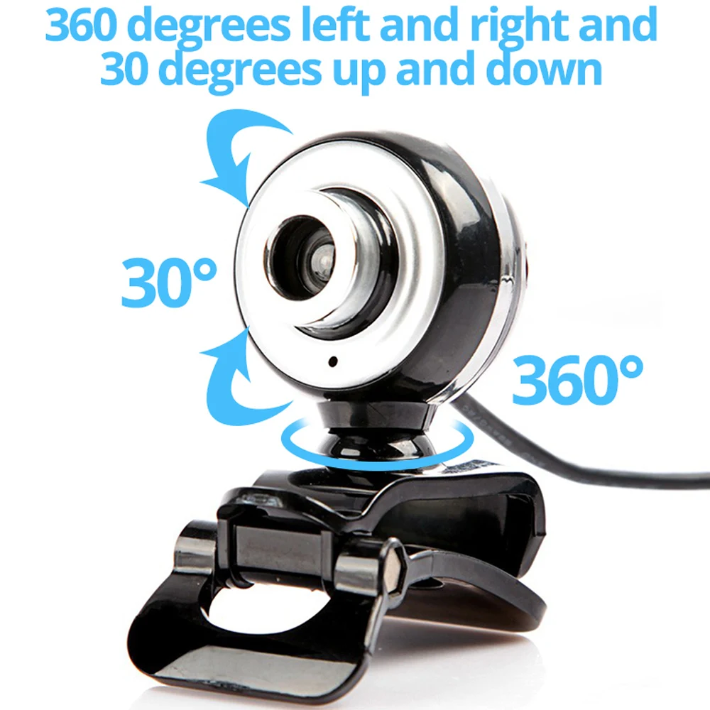 Webcam USB HD Web Camera 360 Degree 16M Megapixel Webcam with Microphone for Laptop Desktop Mini Webcam Camera High Quality 5