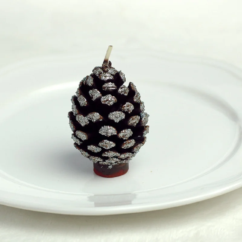 День рождения свечи рождественские творческие праздничные вечерние Pinecone торт
