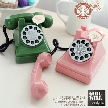 

Creative Nostalgia Retro Telephone Style Piggy Bank with Turntable Money Bank Home Decor Money Saving Boxes Toy Gift for Kids