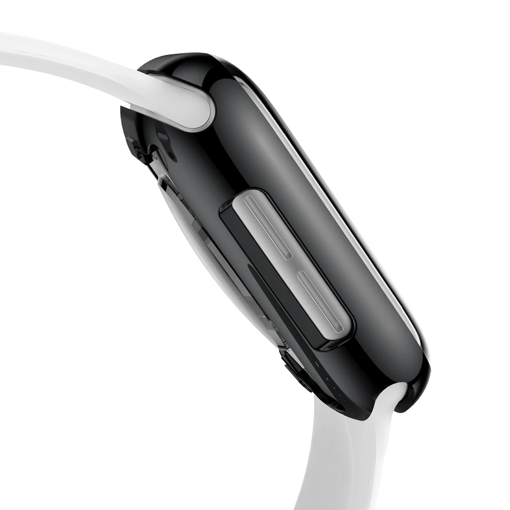 Leecnuo Прозрачная крышка для Apple Watch серии 1 2 3 4 полная из мягкого ТПУ и Экран протектор чехол для наручных часов iWatch, 44/40 мм; 42/38 мм