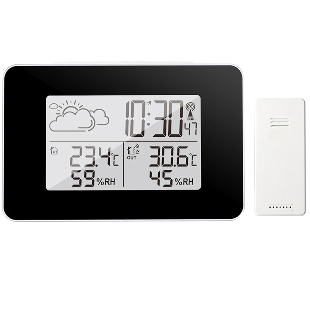 

Humidity Sensor Thermometer Hygrometer Indoor Outdoor LCD Display Alarm Clock Monitor Digital Weather Station Wireless Forecast
