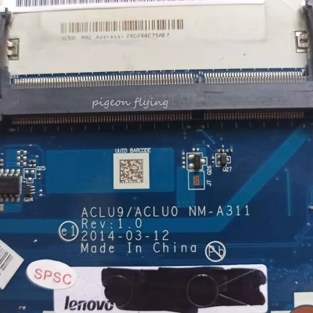 Материнская плата для lenovo материнская ноутбука G40 30 ACLU9/ACLUO Процессор: intel GPU:GF820M 1