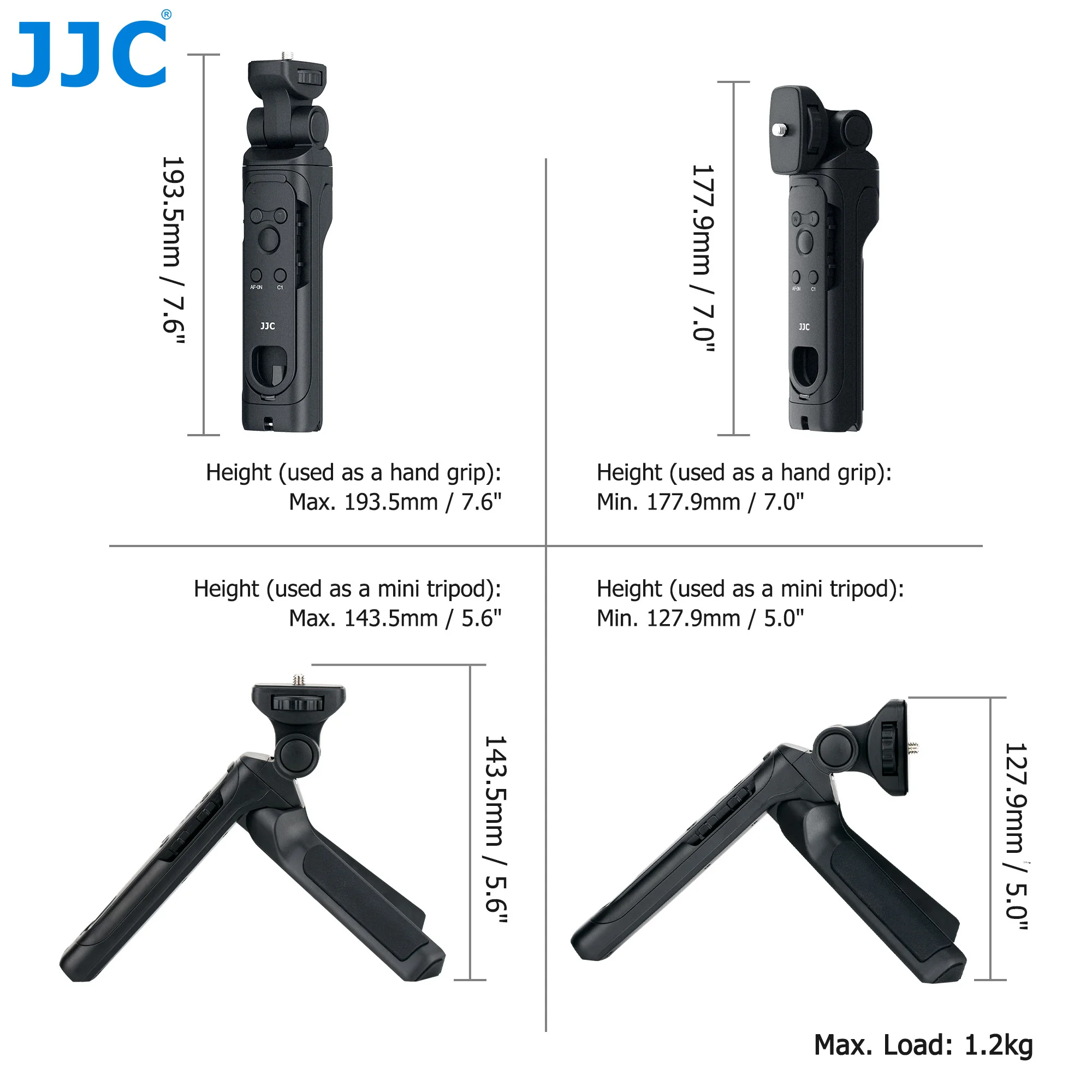 Wireless Remote Control Controller Grip Tripod for Sony a7III a7RIII a6400 a7RIV a7C a7SIII a6100 ZV1 Replace GP-VPT2BT RMT-P1BT