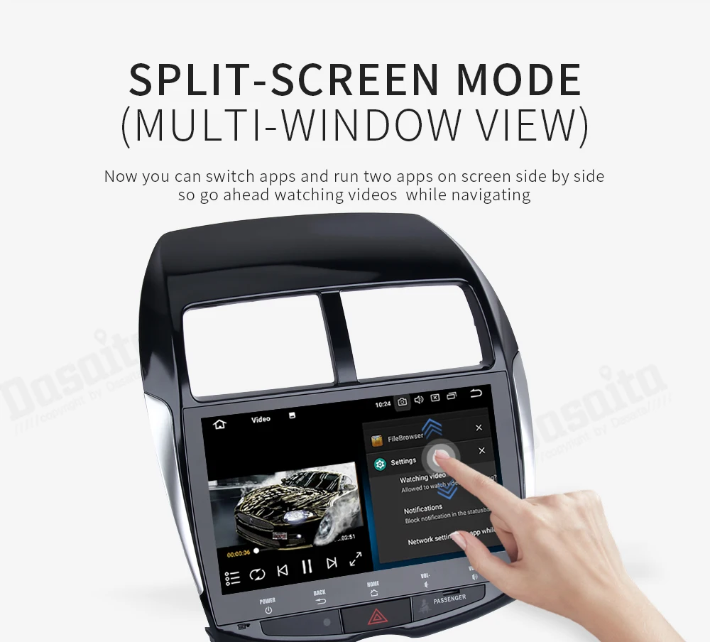 Flash Deal Android 9.0 GPS Navigator 2 din car radio for Mitsubishi ASX 2011 2012 with 10.2" HD Digital Capacitive Touch Screen Bluetooth 6