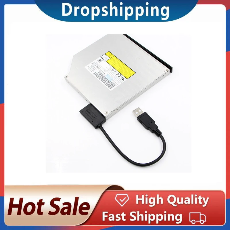 USB-адаптер для ПК ноутбуков 6P 7P CD DVD Rom SATA к USB 2 0 конвертер slim Sata 13 Pin кабель привода